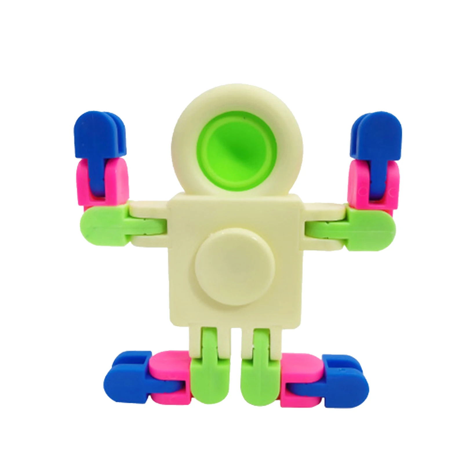 

Transformable Fingertip Sensory Mechanical Gyro Spinner Hand Toys Spaceman Chain Decompression Rotating Deformed Spinner