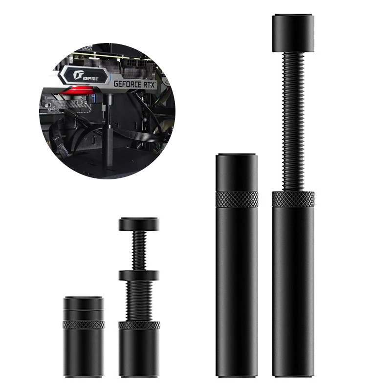 Graphics Card GPU Holder Support Adjustable Telescopic Rotary Screw Aluminum Alloy Video Card Sag Bracket Jack Desktop PC Case
Graphics Card GPU Holder Support Adjustable Telescopic Rotary Screw Aluminum Alloy Video Card Sag Bracket Jack Desktop PC Case