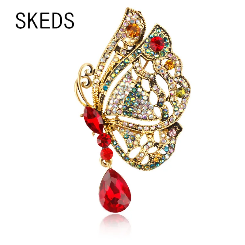SKEDS Elegant Creative Rhinestone Butterfly Brooches Pins For Women Lady Clothing Coat Badges Buckle Crystal Luxury Jewelry Pin
SKEDS Elegant Creative Rhinestone Butterfly Brooches Pins For Women Lady Clothing Coat Badges Buckle Crystal Luxury Jewelry Pin