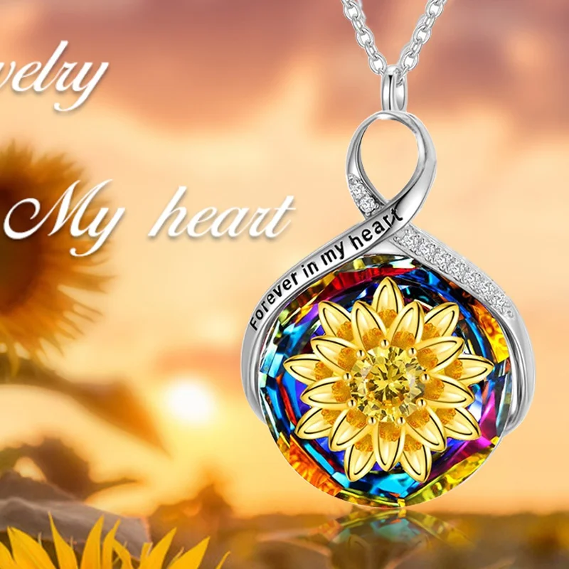 Sunflower Round Necklace Exquisite Fashion Pendant Wedding Anniversary Gifts for Women Romantic Jewelry Accessories
Sunflower Round Necklace Exquisite Fashion Pendant Wedding Anniversary Gifts for Women Romantic Jewelry Accessories