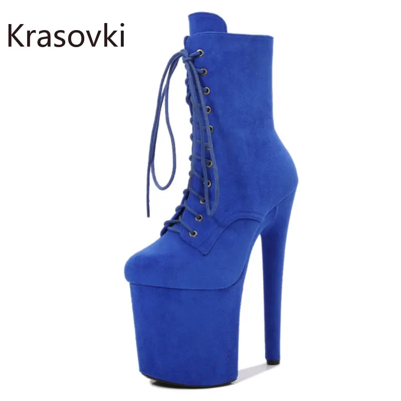 Женские замшевые сапоги на платформе, до середины икры, 20 см
Женские замшевые сапоги на платформе, до середины икры, 20 см