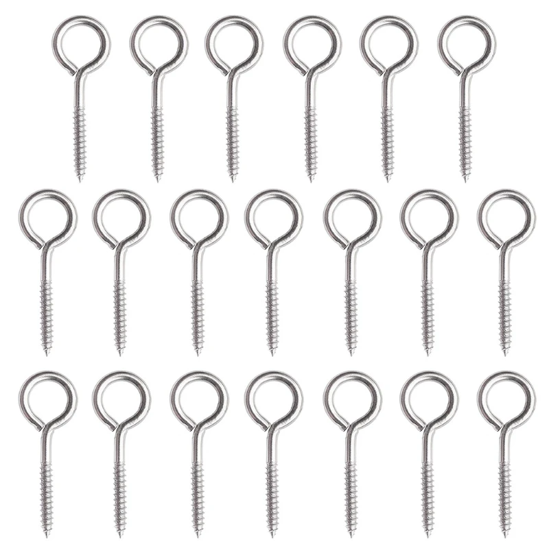 20 PCS M3/M4/M5 Eye-Shape Ring Hooks Metal Cup Hooks Household Threaded Hook Set Dropship
20 PCS M3/M4/M5 Eye-Shape Ring Hooks Metal Cup Hooks Household Threaded Hook Set Dropship