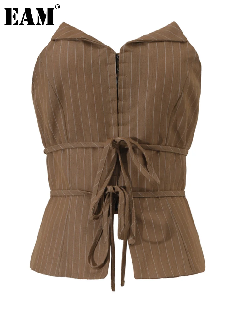 Women Loose Fit Bandage Striped Yellow Irregular Vest New V-collar Sleeveless Fashion Tide Spring Summer 2023 Y22707
Women Loose Fit Bandage Striped Yellow Irregular Vest New V-collar Sleeveless Fashion Tide Spring Summer 2023 Y22707