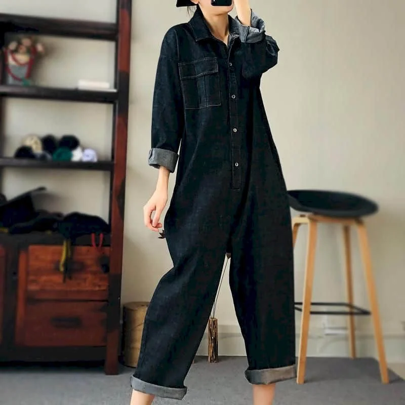 Oversize Denim Jumpsuit Suit Women Blue Denim Long Sleeve Playsuits High Waist New Fashion Tops Casual One Piece Outfit Women
Oversize Denim Jumpsuit Suit Women Blue Denim Long Sleeve Playsuits High Waist New Fashion Tops Casual One Piece Outfit Women