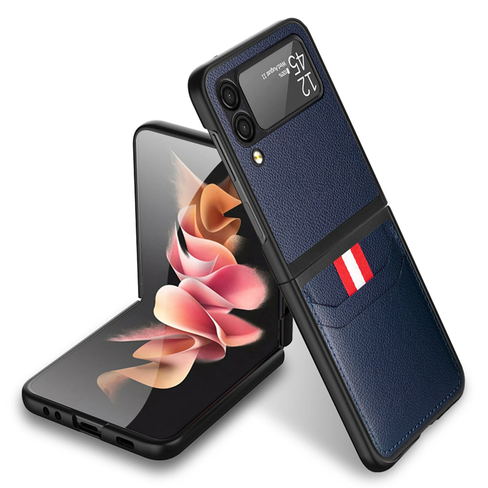 Plain Leather Phone Case for Samsung Z Flip 3 Business PU Lychee Pattern Anti-fall Cover for Galaxy Z Flip3 5G Shell Coque
Plain Leather Phone Case for Samsung Z Flip 3 Business PU Lychee Pattern Anti-fall Cover for Galaxy Z Flip3 5G Shell Coque