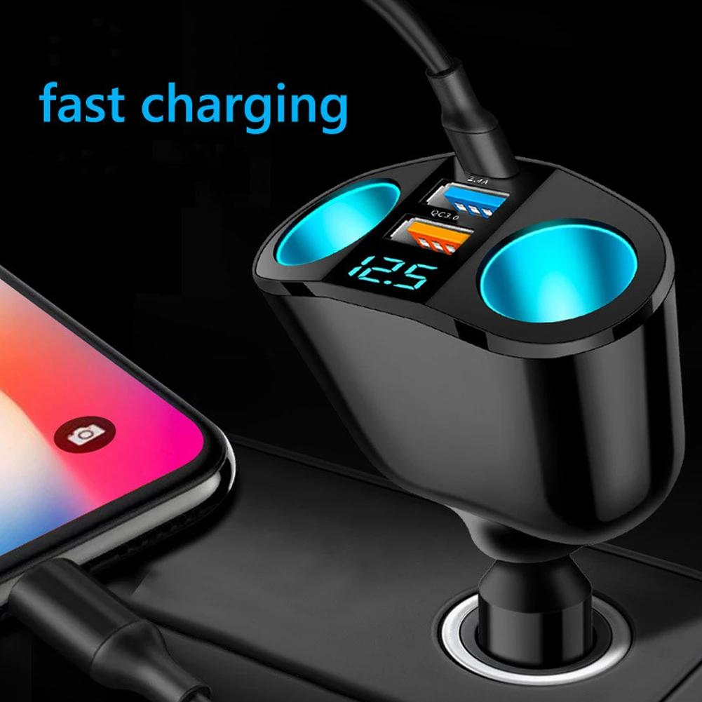 Fit Most Cigar Lighters Car Charger Car Accessories 12V/24V 360° ABS+PC Black Type-C+QC3.0+2.4A 120W High Quality
Fit Most Cigar Lighters Car Charger Car Accessories 12V/24V 360° ABS+PC Black Type-C+QC3.0+2.4A 120W High Quality