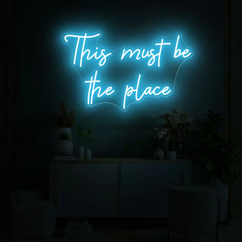 Custom Neon Sign This Must Be The Place Neon Lights for Wedding Bedroom Wall Hanging Decorative Retro Home Decor Led Light Signs
Custom Neon Sign This Must Be The Place Neon Lights for Wedding Bedroom Wall Hanging Decorative Retro Home Decor Led Light Signs