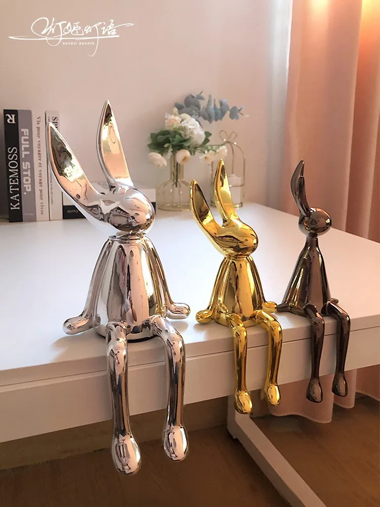 Modern Creative Electroplating Rabbit Statue Figurines Decorations Simple Home Office Desktop Cute Cartoon Bunny Sculpture Craft
Modern Creative Electroplating Rabbit Statue Figurines Decorations Simple Home Office Desktop Cute Cartoon Bunny Sculpture Craft
