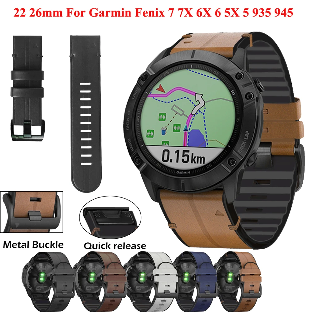 Quick Fit Genuine Leather Strap For Garmin Fenix 7X 6X 5X 3 GPS Pro puls Sapphire hr Watchband 22/26mm Band Bracelet Accessories
Quick Fit Genuine Leather Strap For Garmin Fenix 7X 6X 5X 3 GPS Pro puls Sapphire hr Watchband 22/26mm Band Bracelet Accessories