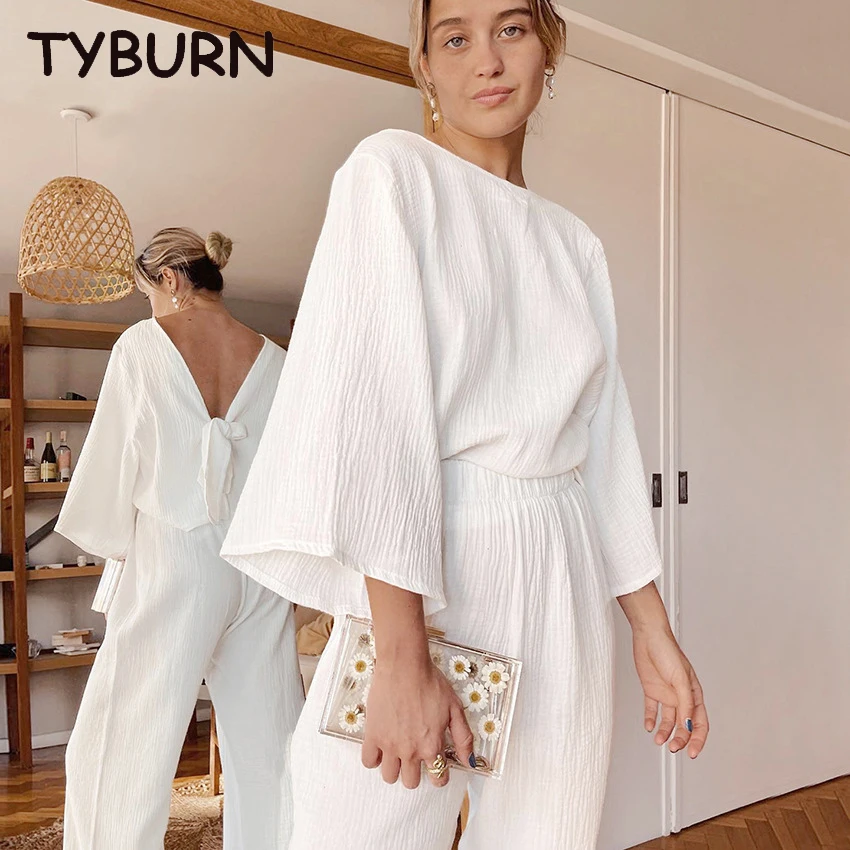TYBURN, Повседневная летняя новая Удобная двухслойная Домашняя одежда из крепированного хлопка во французском стиле с открытой спиной, комплекты из 2 предметов
TYBURN, Повседневная летняя новая Удобная двухслойная Домашняя одежда из крепированного хлопка во французском стиле с открытой спиной, комплекты из 2 предметов