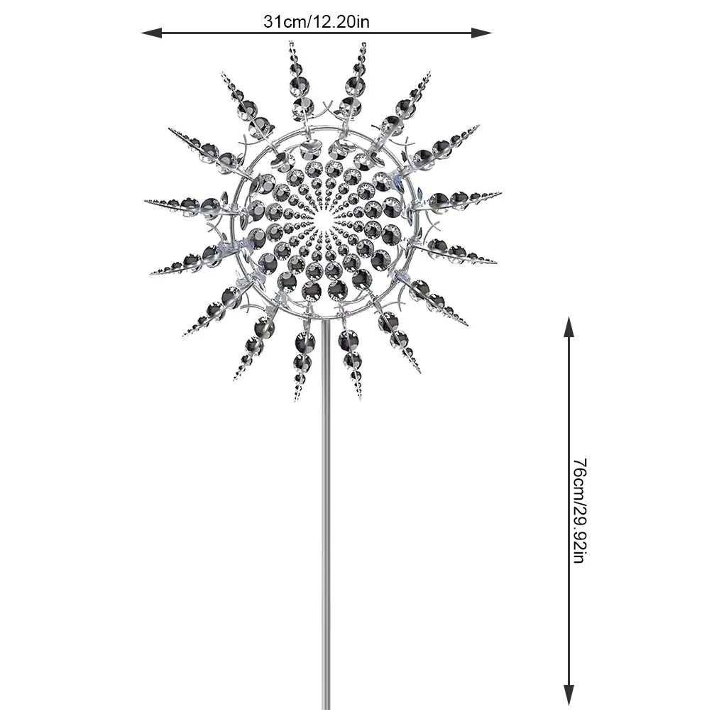 Windmill Sculpture Yard Lawn Wind Spinner Statue Stainless Steel Garden Decoration Ornament with Pole
Windmill Sculpture Yard Lawn Wind Spinner Statue Stainless Steel Garden Decoration Ornament with Pole