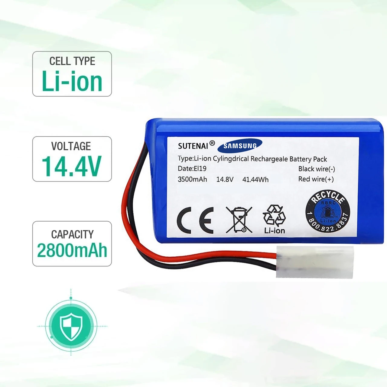 NEW 14.8V 6800mAh Li-ion Battery for Xiaomi G1 MI Robot Vacuum-Mop Essential MJSTG1 Robot Vacuum Cleaner 18650 Battery Pack
NEW 14.8V 6800mAh Li-ion Battery for Xiaomi G1 MI Robot Vacuum-Mop Essential MJSTG1 Robot Vacuum Cleaner 18650 Battery Pack