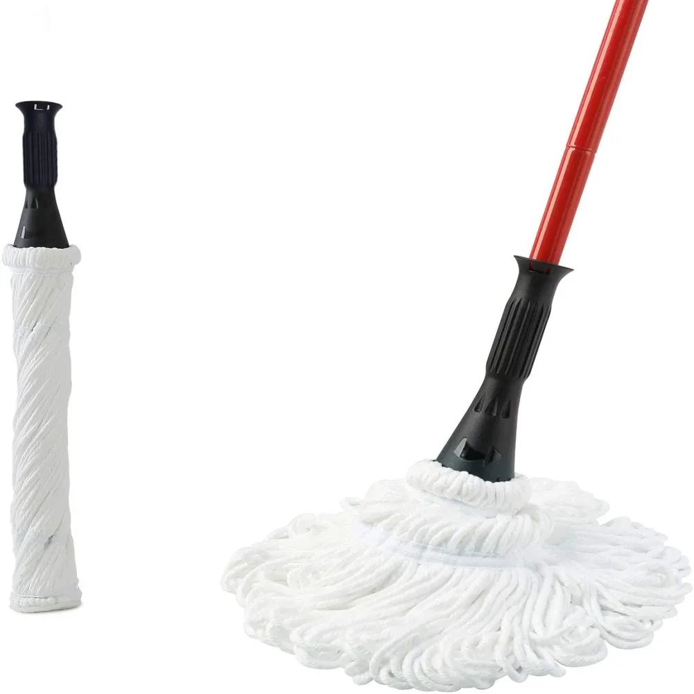 Eyliden 57.5 Inches Microfiber Twist Mop Hand Release Washing Mop Floor Cleaning Dust Mops with 2 Removable Washable Heads
Eyliden 57.5 Inches Microfiber Twist Mop Hand Release Washing Mop Floor Cleaning Dust Mops with 2 Removable Washable Heads