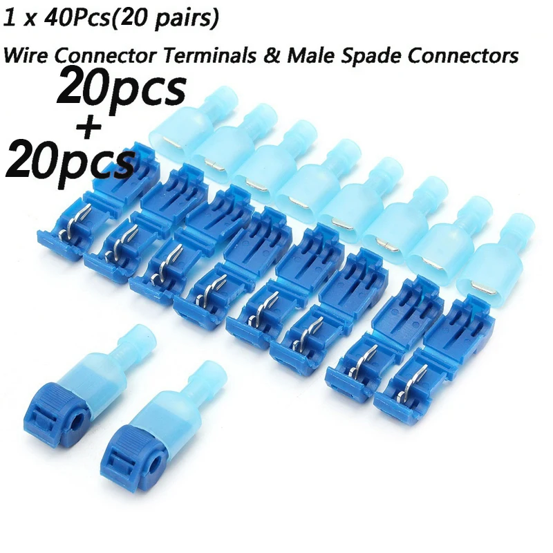 Convenient Durable Connectors Wire Crimp Electrical Electricity Plastic Quick disconnect Tool 40Pcs Attachment
Convenient Durable Connectors Wire Crimp Electrical Electricity Plastic Quick disconnect Tool 40Pcs Attachment