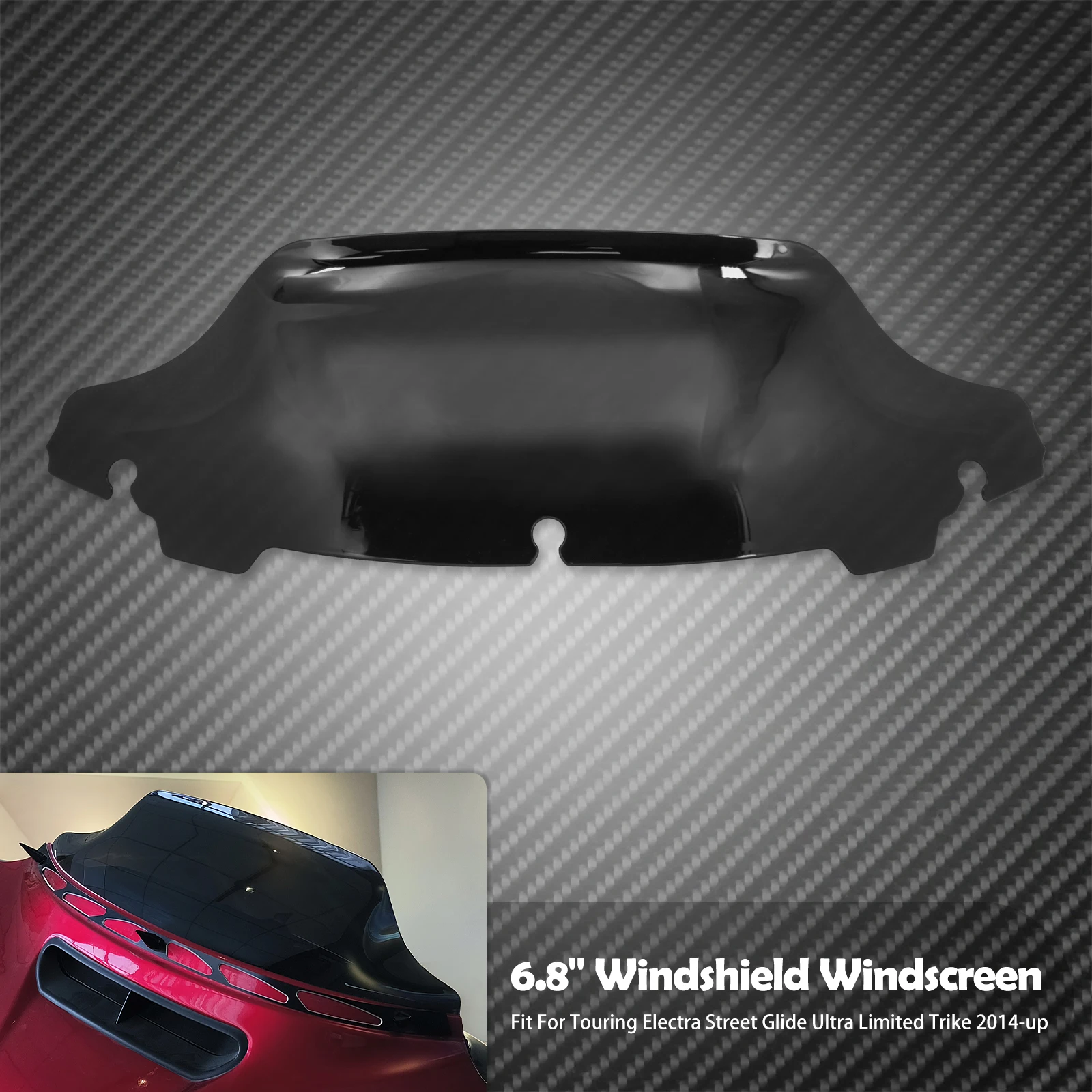Мотоциклетное 6,8-дюймовое лобовое стекло, верхний обтекатель, дефлектор ветра для Harley Touring Street Electra Glide Ultra Limited 2014-Up
Мотоциклетное 6,8-дюймовое лобовое стекло, верхний обтекатель, дефлектор ветра для Harley Touring Street Electra Glide Ultra Limited 2014-Up