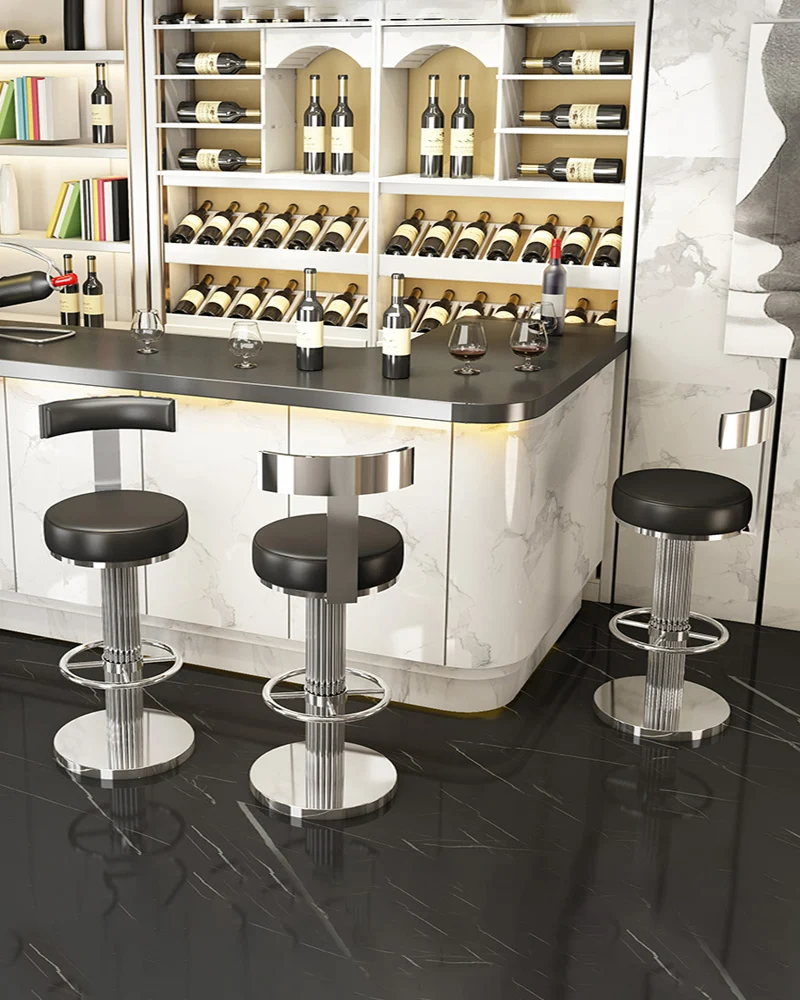 Stainless Steel Bar Chair Domestic Bar Chair Light Luxury Bar Chair Backrest Fashionable Rotary Bar Chair Bar Stool
Stainless Steel Bar Chair Domestic Bar Chair Light Luxury Bar Chair Backrest Fashionable Rotary Bar Chair Bar Stool