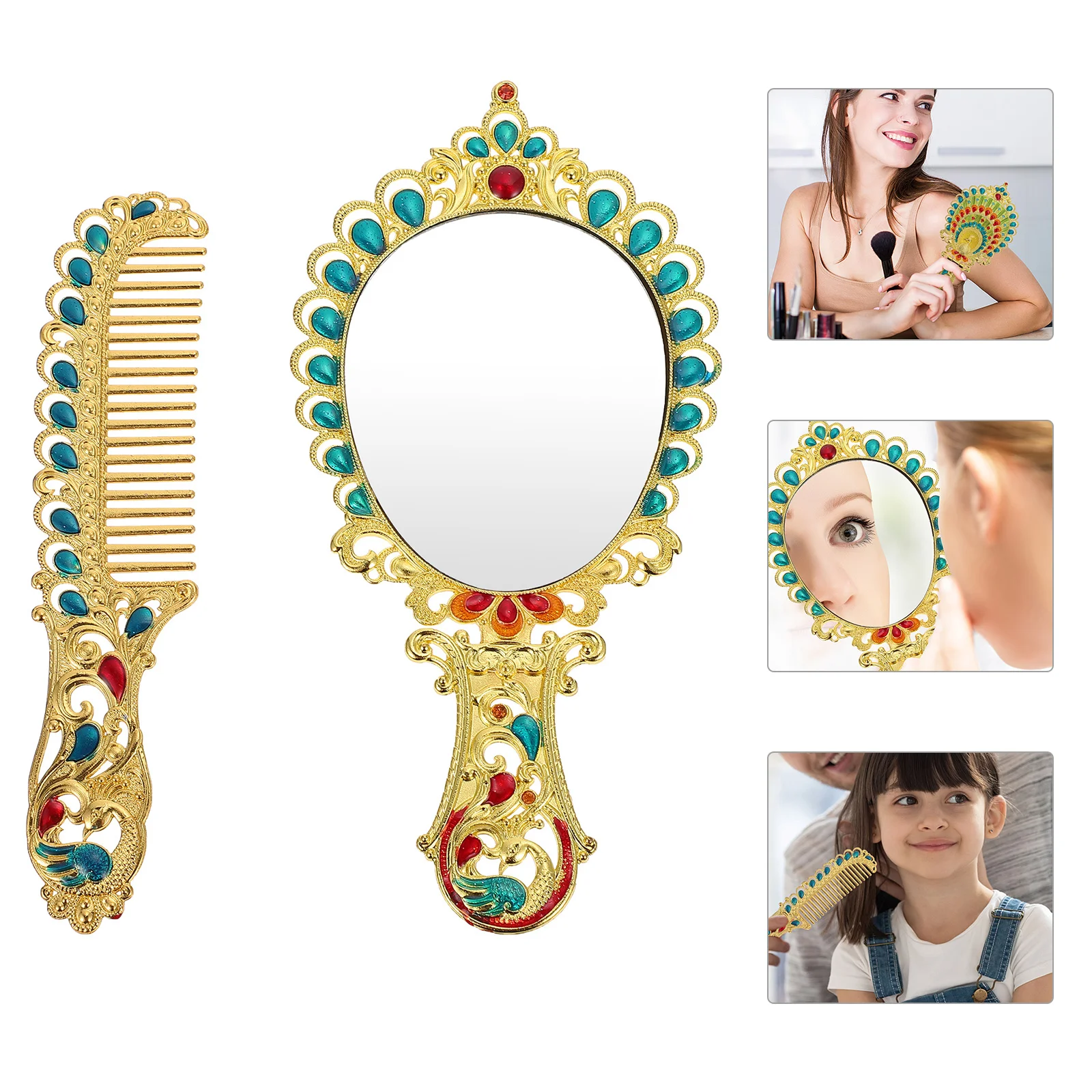 Mirrormakeup Handcomb Handheld Vintage Hair Travel Retro Set Folding Mirrors Small Foldable Vanity Metalpocket Beauty Decorative
Mirrormakeup Handcomb Handheld Vintage Hair Travel Retro Set Folding Mirrors Small Foldable Vanity Metalpocket Beauty Decorative