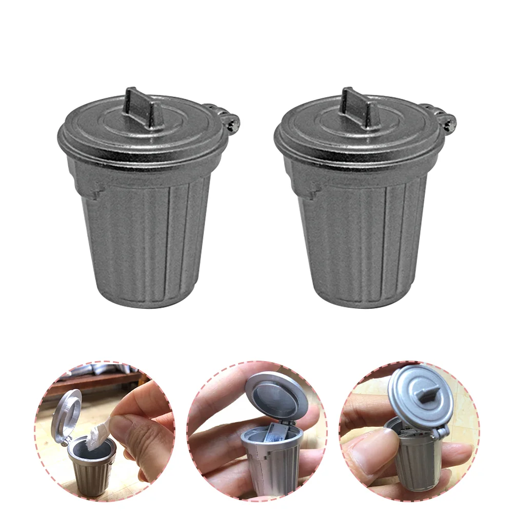 2pcs Mini Waste Container Miniature Trash Can Doll House Garbage Bin Model 
2pcs Mini Waste Container Miniature Trash Can Doll House Garbage Bin Model