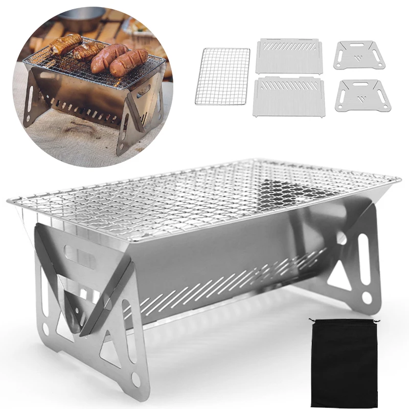 Portable Folding Barbecue Grill Heating Stoves Multifunction Camping BBQ Grill Rack Net Firewood Stove Stainless steel BBQ Grill
Portable Folding Barbecue Grill Heating Stoves Multifunction Camping BBQ Grill Rack Net Firewood Stove Stainless steel BBQ Grill