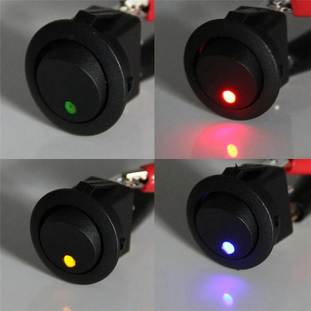 4Pcs ON/OFF 12V Round Rocker Dot Switch Red Blue Green Yellow Led Light Luminescence Car Dashboard Toggle Car Accessories
4Pcs ON/OFF 12V Round Rocker Dot Switch Red Blue Green Yellow Led Light Luminescence Car Dashboard Toggle Car Accessories