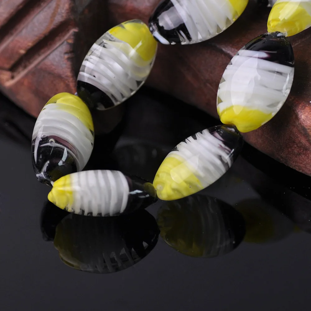 5pcs Flat Oval 24x15mm Handmade Lampwork Glass Loose Beads For Jewelry Making DIY Crafts Findings
5pcs Flat Oval 24x15mm Handmade Lampwork Glass Loose Beads For Jewelry Making DIY Crafts Findings