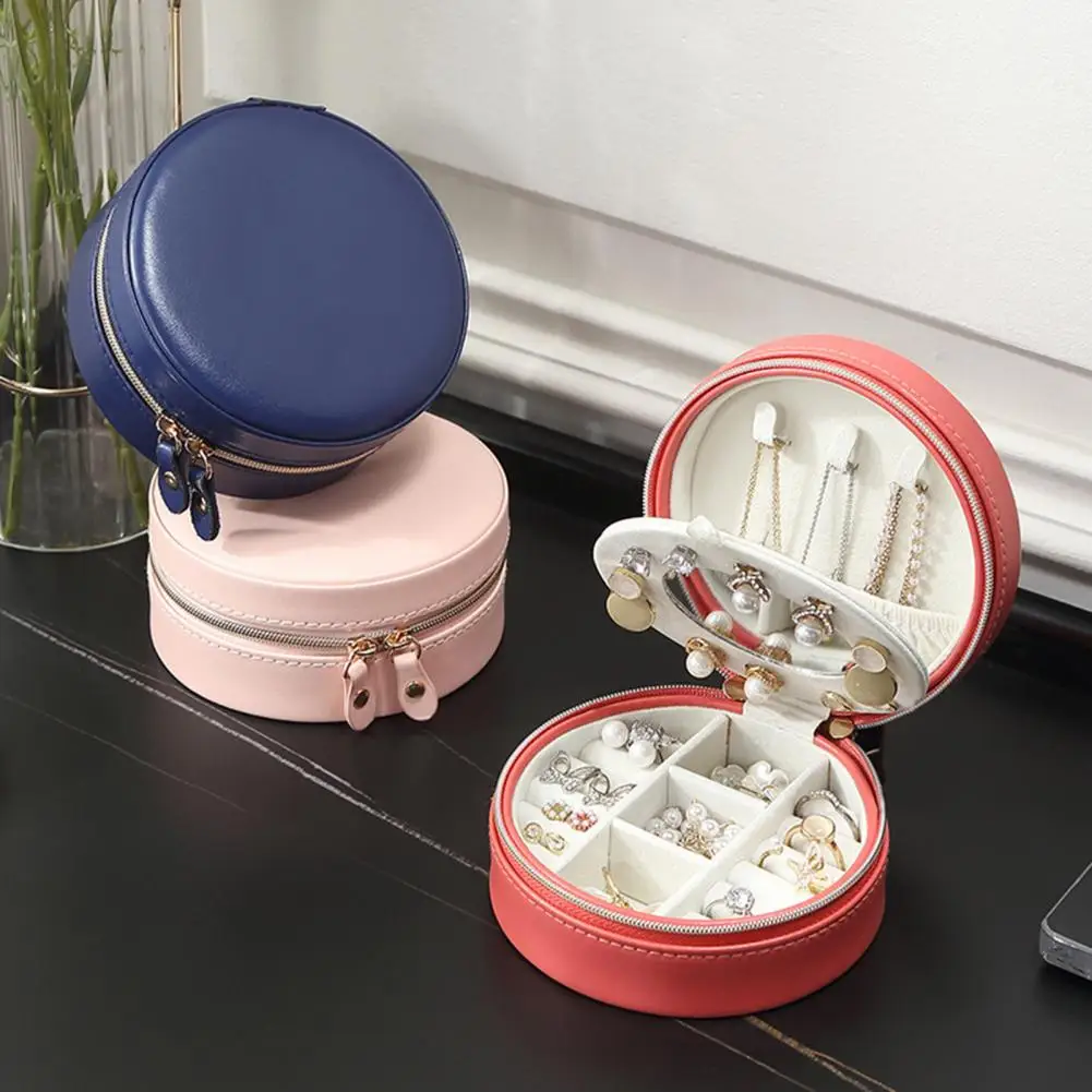 Jewelry Box Double Zipper Classified Storing Faux Leather Necklace Earrings Storage Case With Makeup Mirror Storage Boxes
Jewelry Box Double Zipper Classified Storing Faux Leather Necklace Earrings Storage Case With Makeup Mirror Storage Boxes