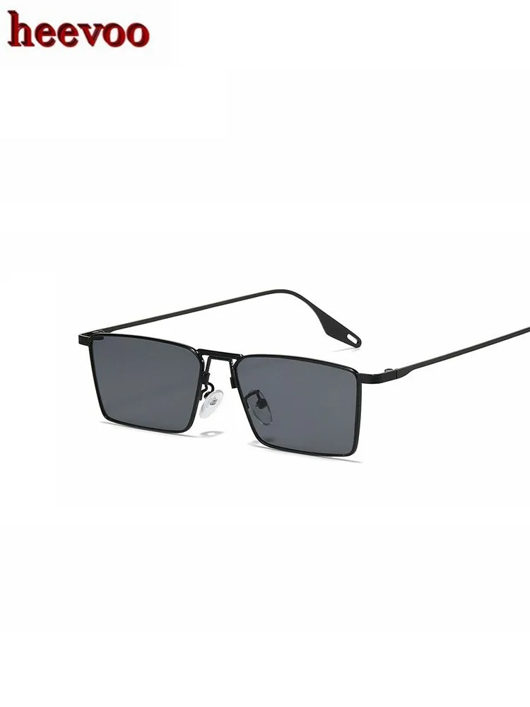 

Очки солнцезащитные женские квадратные, роскошные маленькие брендовые дизайнерские солнечные очки в прямоугольной металлической оправе, Модные Винтажные UV400