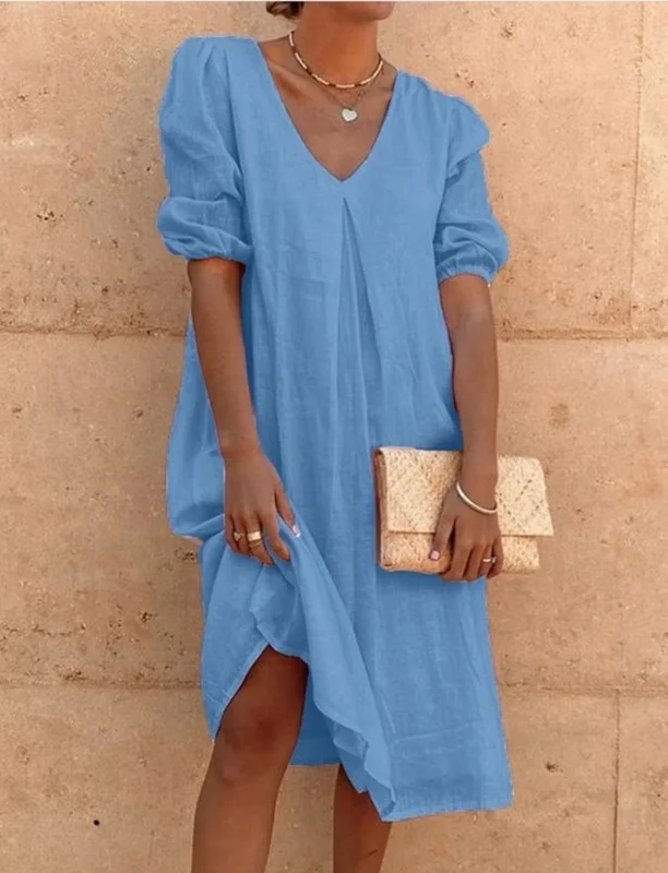 Dress Women Summer Dress for Women Best Seller Women Clothing Fashion Casual Cotton Linen Vestido De Festa Loose and Comfortable
Dress Women Summer Dress for Women Best Seller Women Clothing Fashion Casual Cotton Linen Vestido De Festa Loose and Comfortable