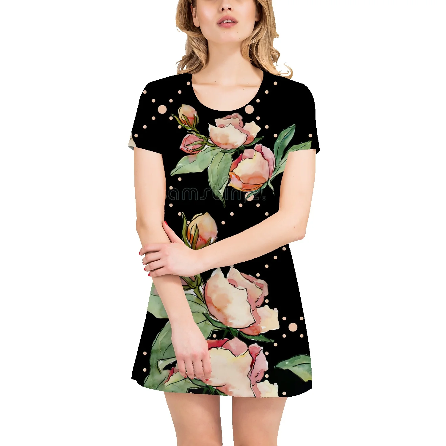 Summer girls t-shirt skirt cotton loose short-sleeved skirt 2022 flower hand-painted large size all-match short skirt
Summer girls t-shirt skirt cotton loose short-sleeved skirt 2022 flower hand-painted large size all-match short skirt