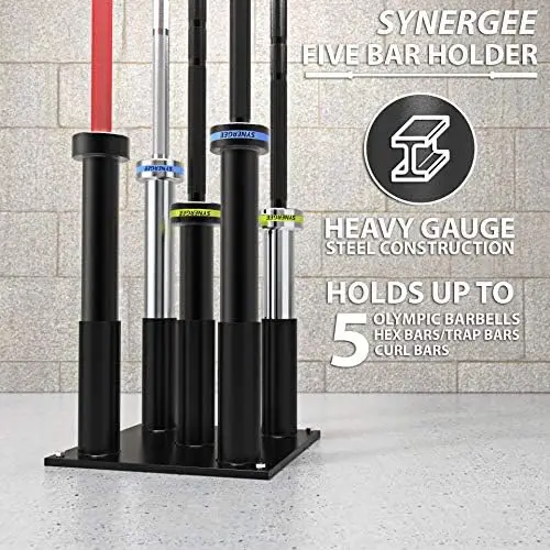 5 Barbell Holder. Storage & Organization for Home, Commercial, & Garage Gyms. Holds 5 Bars, Curl Bars, Hex Bars, Tricep Hockey
5 Barbell Holder. Storage & Organization for Home, Commercial, & Garage Gyms. Holds 5 Bars, Curl Bars, Hex Bars, Tricep Hockey