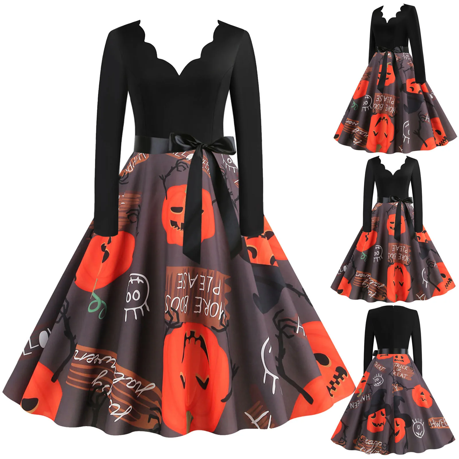 Women Vintage Long Sleeve V Neck Halloween 1950s Housewife Evening Party Prom Party Beach Petite Maxi Dresses for Short Women
Women Vintage Long Sleeve V Neck Halloween 1950s Housewife Evening Party Prom Party Beach Petite Maxi Dresses for Short Women