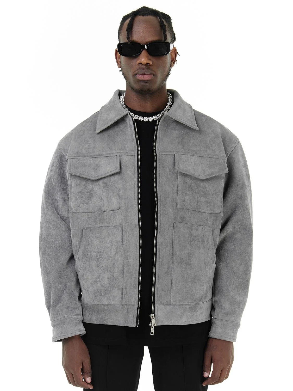 Vintage High Street Suede Material Crock Jacket With Zipper Lapel Casual Short Jacket For Men
Vintage High Street Suede Material Crock Jacket With Zipper Lapel Casual Short Jacket For Men