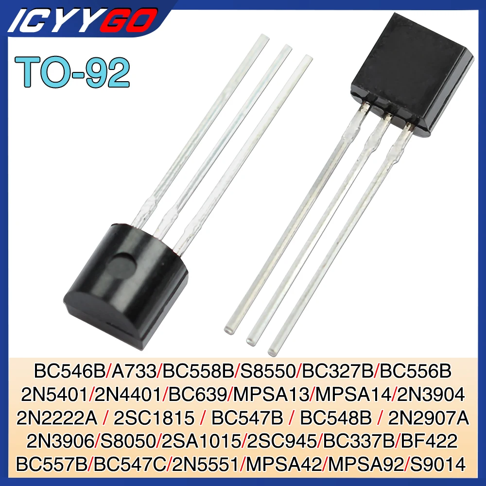 100PCS Bc547 2N3904 2N7000 2N2222A 2N5551 2N3906 Bc337B Bc557B S8050 S8550 2N5401 Bc547B 2N4401 TO-92 NPN PNP Transistor Kit
100PCS Bc547 2N3904 2N7000 2N2222A 2N5551 2N3906 Bc337B Bc557B S8050 S8550 2N5401 Bc547B 2N4401 TO-92 NPN PNP Transistor Kit