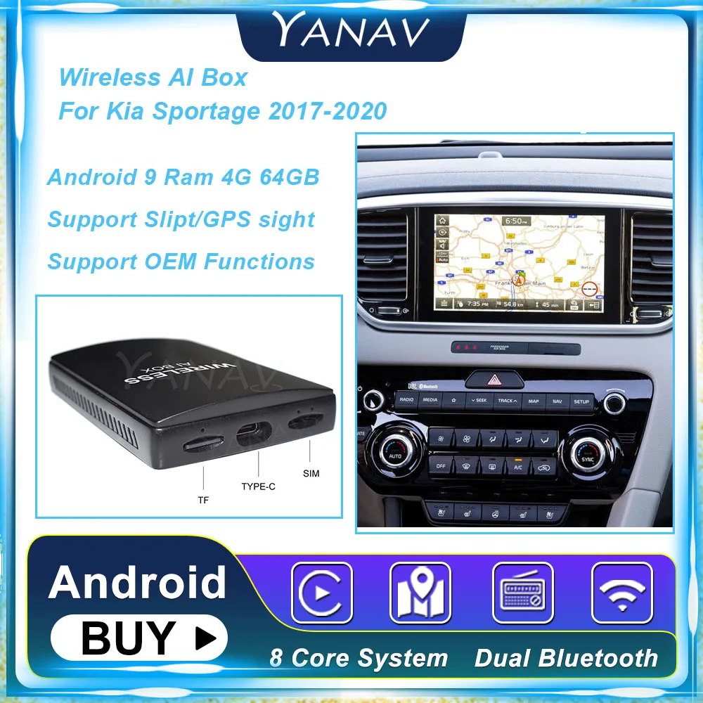 Android 4G 64 Гб Carplay Беспроводная Ai коробка для Kia Sportage 2017-2020 Qualcomm 450 Carplay Mini Box Plug and Play видео Google
Android 4G 64 Гб Carplay Беспроводная Ai коробка для Kia Sportage 2017-2020 Qualcomm 450 Carplay Mini Box Plug and Play видео Google