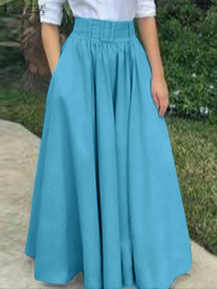 Summer High Waist Solid Office Work Skirt ZANZEA Women Elegant Maxi Long Skirts Jupe Casual Holiday Party Faldas Saia Oversize
Summer High Waist Solid Office Work Skirt ZANZEA Women Elegant Maxi Long Skirts Jupe Casual Holiday Party Faldas Saia Oversize