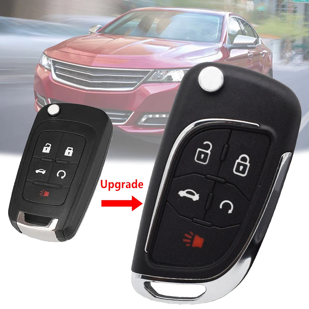 Модифицированный флип-ключ с 5 кнопками, оболочка, чехол для Chevrolet Equinox Malibu Cruze Impala Caprice SS Spark Trax Buick привлекательный