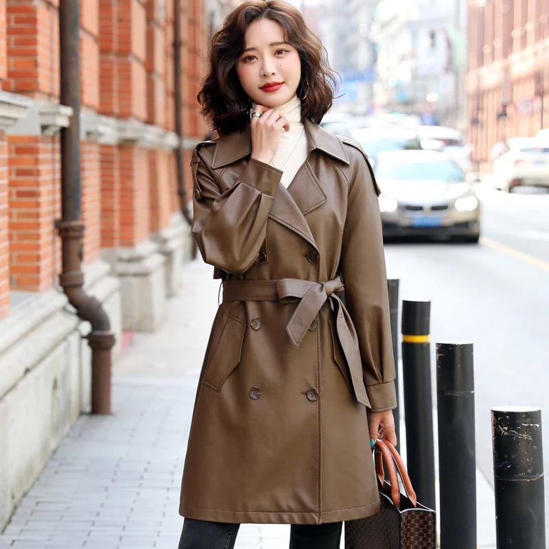 New Women Sheep Leather Trench Coat Spring Autumn 2022 Fashion Notched Collar Medium Long Loose Sheepskin Coat Stylish Outerwear
New Women Sheep Leather Trench Coat Spring Autumn 2022 Fashion Notched Collar Medium Long Loose Sheepskin Coat Stylish Outerwear