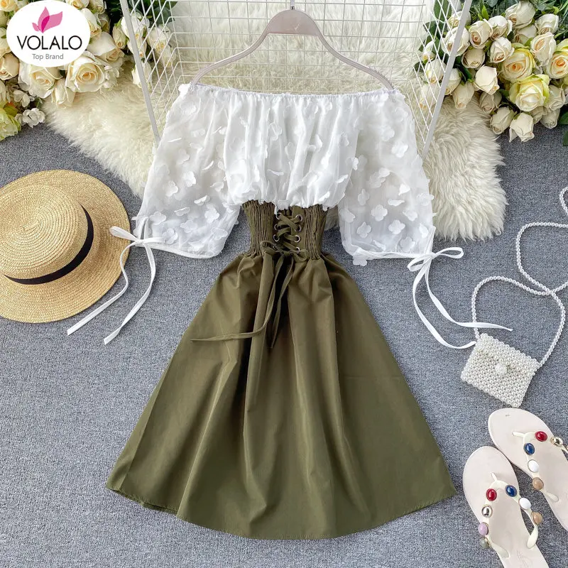 2023 Sexy Off Shoulder Patchwork Summer Short Dress Party Flower Chiffon Slim Waist Lace Up Women Casual A-Line Beach Dress
2023 Sexy Off Shoulder Patchwork Summer Short Dress Party Flower Chiffon Slim Waist Lace Up Women Casual A-Line Beach Dress
