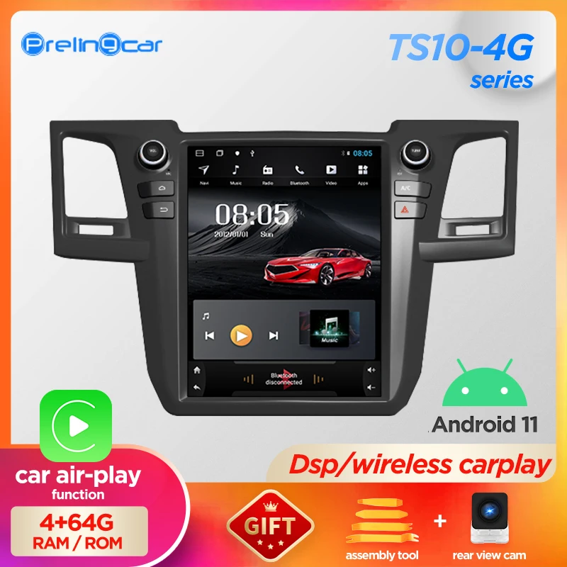 Вертикальный экран 4G LTE для toyota Fortuner 2007-2019 года android 10,0 система навигации стерео автомобильный мультимедийный радиоплеер
Вертикальный экран 4G LTE для toyota Fortuner 2007-2019 года android 10,0 система навигации стерео автомобильный мультимедийный радиоплеер