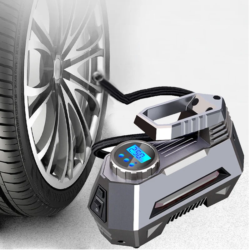 

Автомобильный воздушный компрессор насос для накачивания шин портативный компрессор Цифровой фотоэлектрический 12 В 150psi воздушный насос для автомобиля велосипеда шин мячей