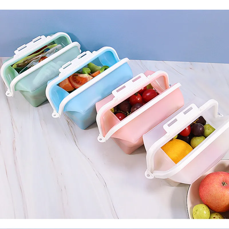 1500ml Silicone Food Grade Storage Bags Reusable Food Fresh-keeping Bag Seal Ziplock Freezer Cooking Fresh Bags fridge Storage
1500ml Silicone Food Grade Storage Bags Reusable Food Fresh-keeping Bag Seal Ziplock Freezer Cooking Fresh Bags fridge Storage