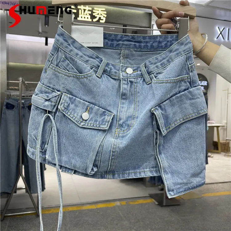 Personalized Workwear with Pocket Denim Skirt Woman Streetwear 2023 Spring and Summer New Casual Washed Anti-Exposure Jean Skirt
Personalized Workwear with Pocket Denim Skirt Woman Streetwear 2023 Spring and Summer New Casual Washed Anti-Exposure Jean Skirt