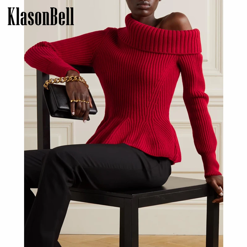 8.18 KlasonBell Fashion Sexy Ruffle Hem Irregular Slim Knitted Wool Pullover Sweater Women
8.18 KlasonBell Fashion Sexy Ruffle Hem Irregular Slim Knitted Wool Pullover Sweater Women