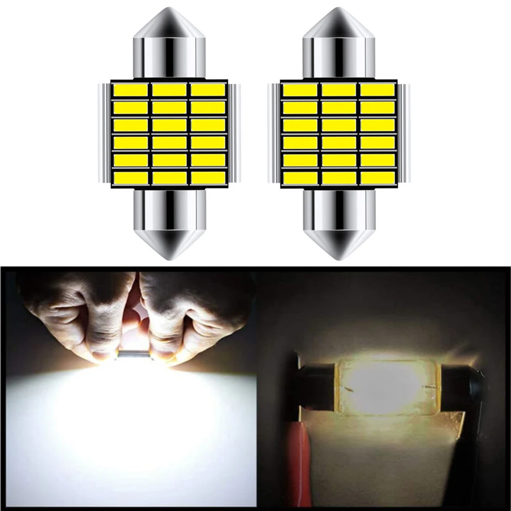 2pcs Car LED White Dome Light 6000k 12V DC 18SMD Error-Free /Canbus LED Interior Dome MAP Bulb Super Bright Advantage Accessori
2pcs Car LED White Dome Light 6000k 12V DC 18SMD Error-Free /Canbus LED Interior Dome MAP Bulb Super Bright Advantage Accessori