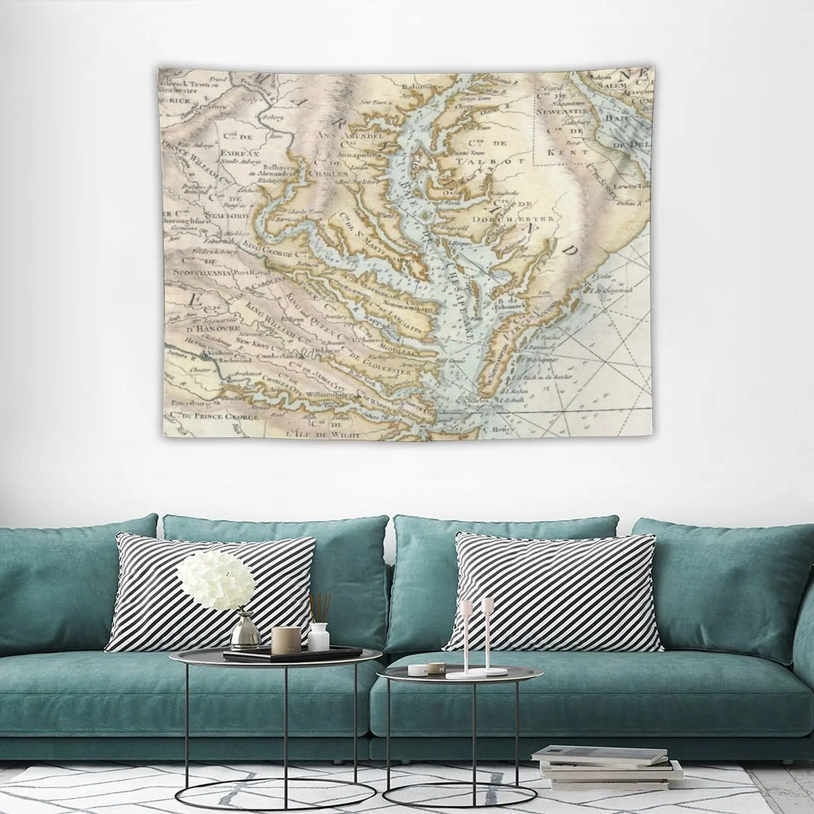 

Tree Vintage Map of The Chesapeake Bay (1778) 2 Tapestry Aesthetic Room Decor Aesthetic Room Living Room Decoration Christmas A