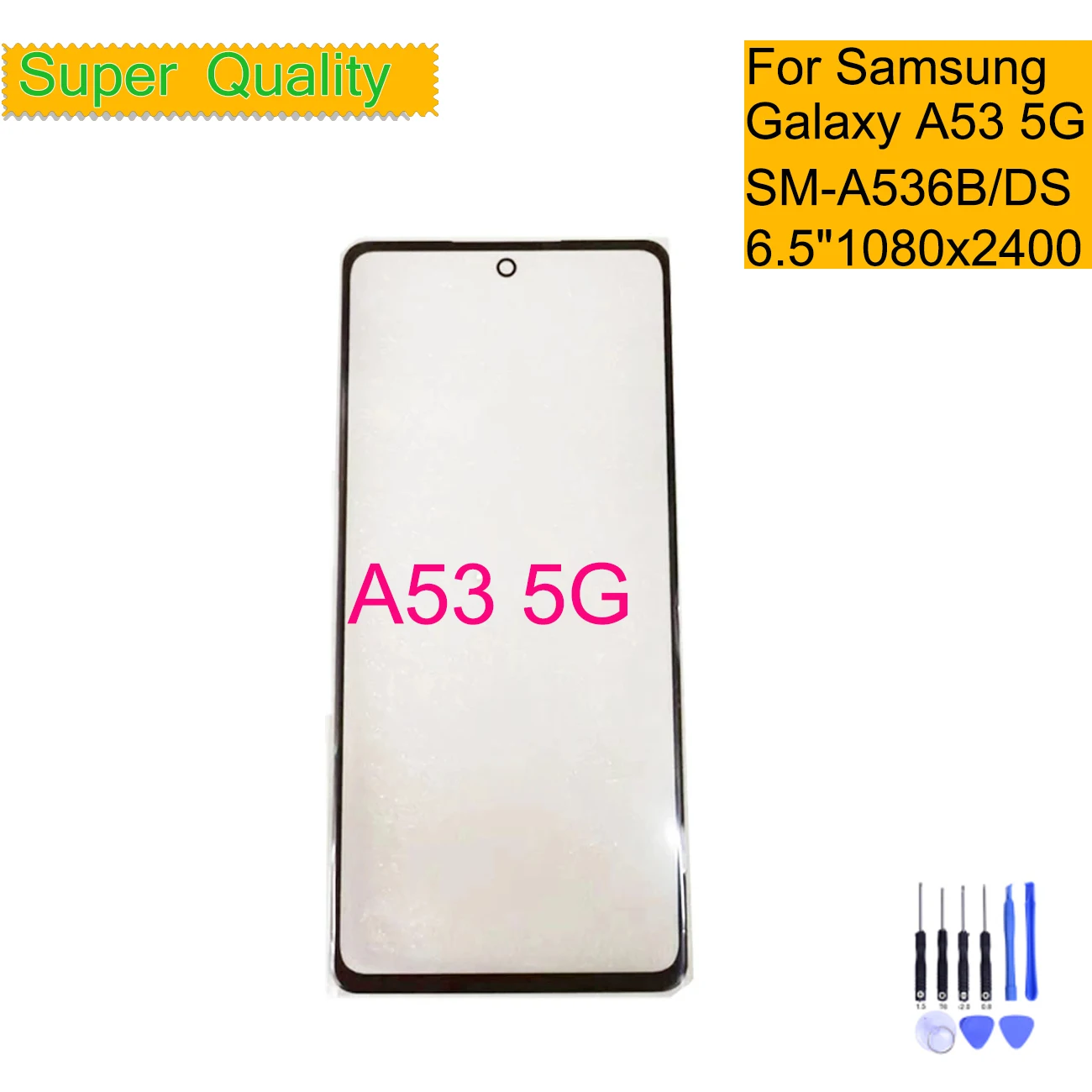 For Samsung Galaxy A53 5G Touch Screen Front Glass Panel LCD Outer Display Lens A53 A536 SM-A536B Front Glass Replacement
For Samsung Galaxy A53 5G Touch Screen Front Glass Panel LCD Outer Display Lens A53 A536 SM-A536B Front Glass Replacement