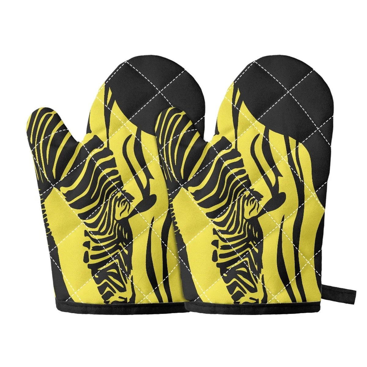 

Симпатичные кухонные аксессуары Zebra пользовательский дизайн перчатки для духовки термостойкие кухонные варежки утолщенные нескользящие перчатки для глажки