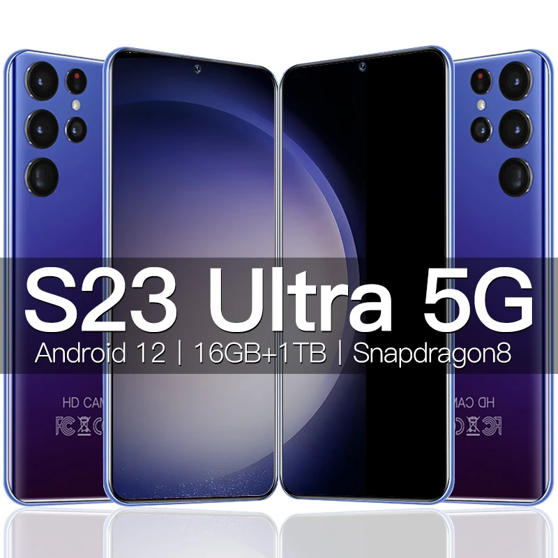 S23 Ultra New Smartphone 5G Android 6.8 Inch 16GB+1TB Sanpdragon 8 Gen 1 Telefone 6000mAh Cell phone Unlocked Mobile Phones
S23 Ultra New Smartphone 5G Android 6.8 Inch 16GB+1TB Sanpdragon 8 Gen 1 Telefone 6000mAh Cell phone Unlocked Mobile Phones