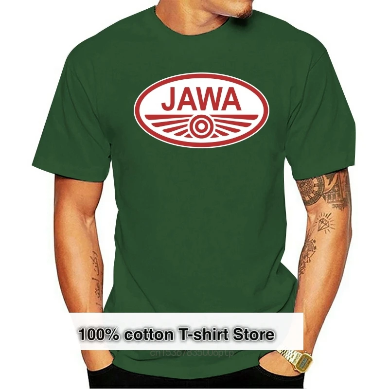 

Jawa Vintage Classic Czech Motorcycle Moped Retro Patch Black Fashion 2020 Brand Design Casual Cool Green T Shirt