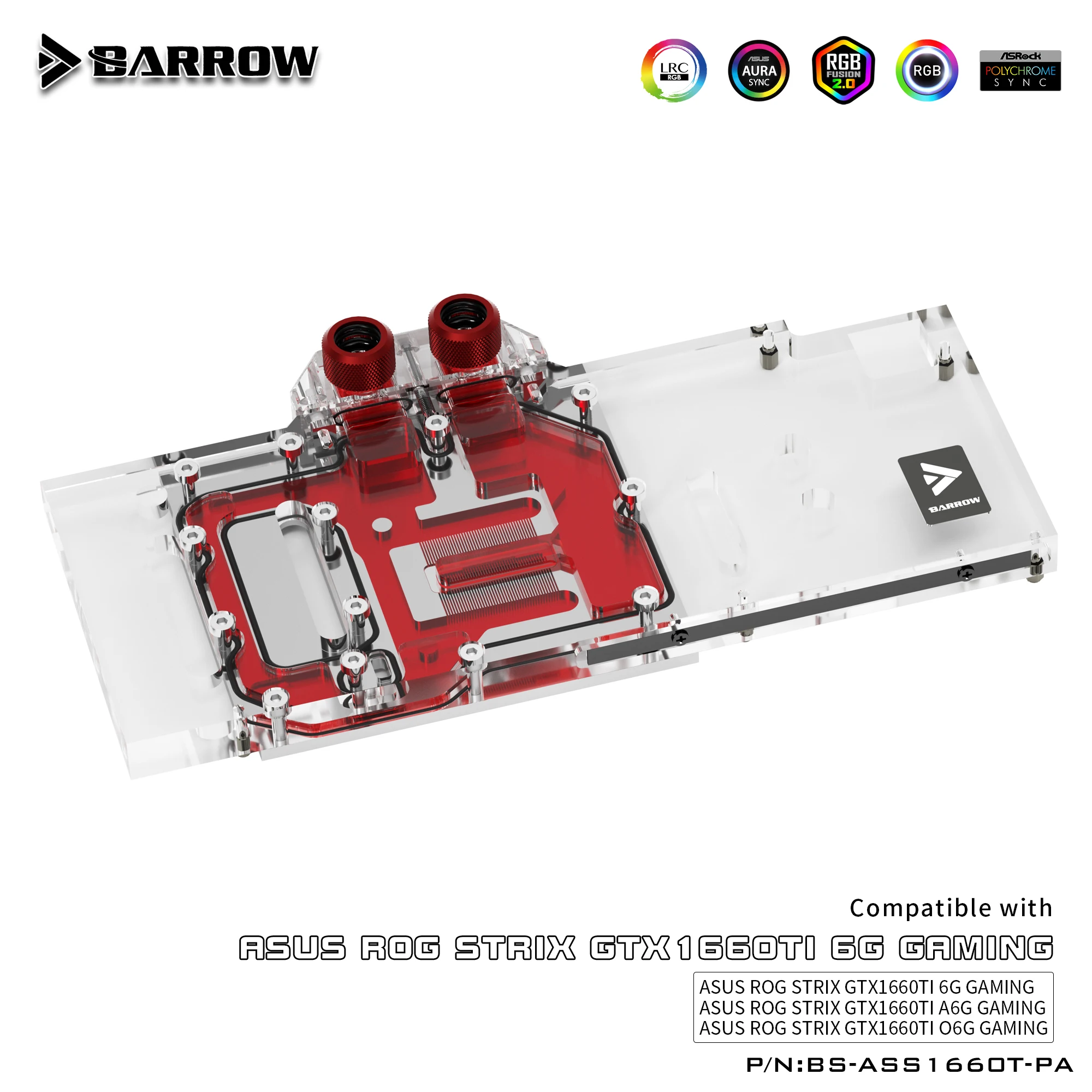 Barrow BS-ASS1660T-PA, Full Cover Graphics Card Water Cooling Blocks, for Asus Rog Strix GTX1660Ti 6G / A6G / O6G Gaming
Barrow BS-ASS1660T-PA, Full Cover Graphics Card Water Cooling Blocks, for Asus Rog Strix GTX1660Ti 6G / A6G / O6G Gaming